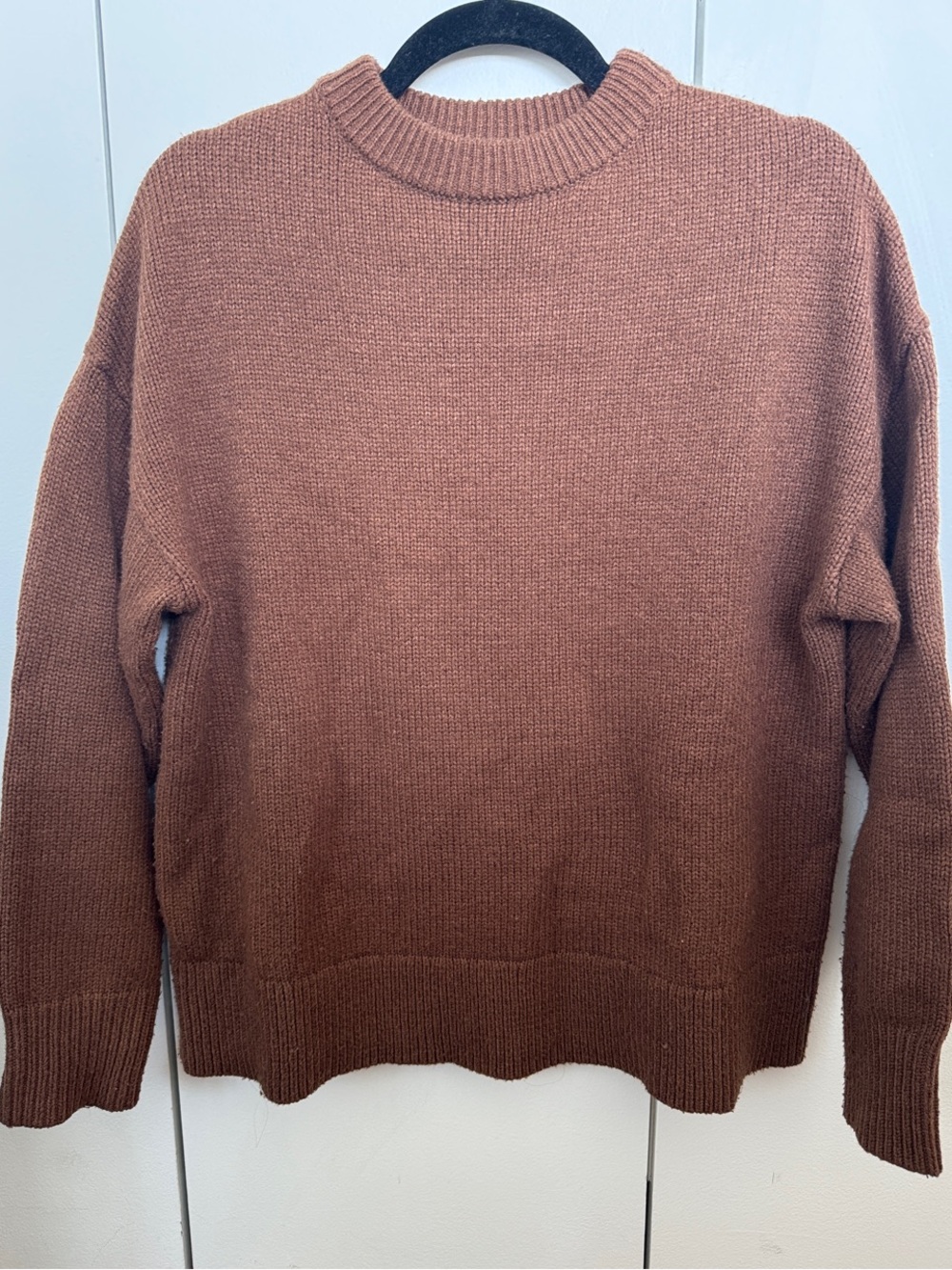 Crewneck Sweater in Rust Brown